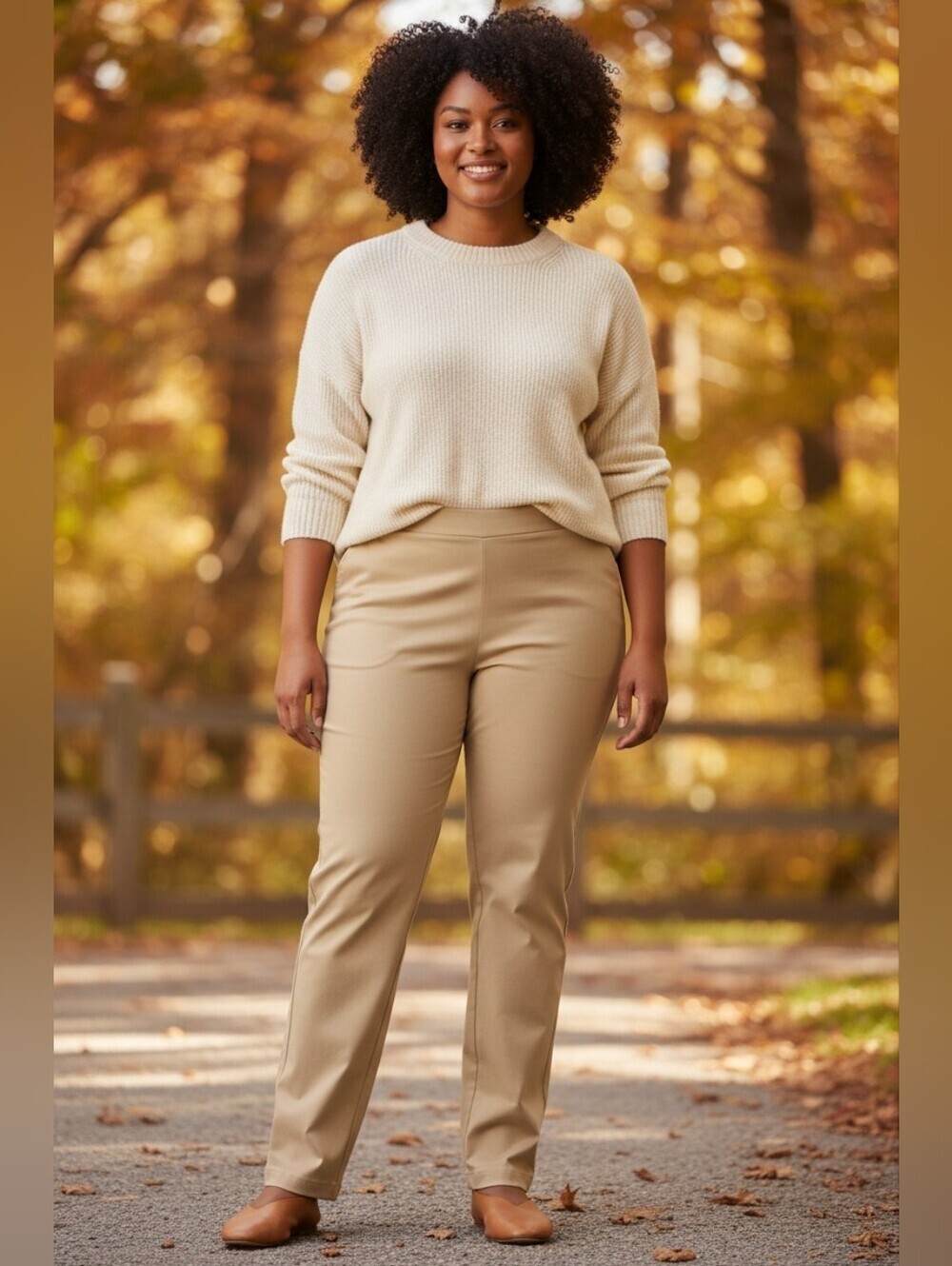 Chicos Sz 2.5 Tall Brigitte So Slimming Straight Leg Pants Tan 14 Long New WP16